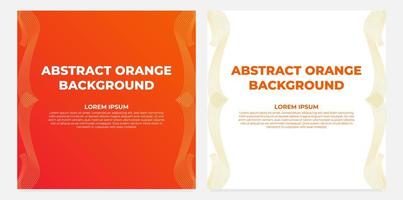 abstract orange gradient social media post template collection design vector