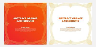 abstract orange gradient social media post template collection design vector