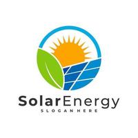 Nature Solar logo vector template, Creative Sun energy logo design concepts