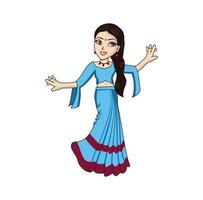 Beautiful indian women character design illustration vector