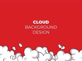 Cloud background, hearts background, cloud computing concept, cloud in the sky, design template of cloud background vector