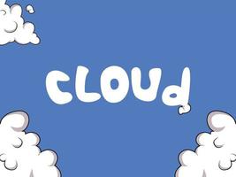 concepto de computación en la nube, cielo azul con nubes, diseño de fondo de nubes, nubes en el cielo azul vector