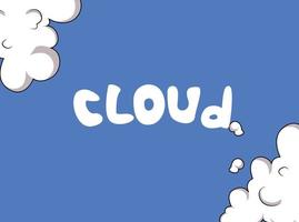 concepto de computación en la nube, nube en el cielo, plantilla de diseño de fondo de nube vector