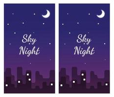 diseño de fondo para teléfono inteligente, fondo de cielo nocturno, atmósfera de cielo nocturno, diseño genial para fondo de pantalla, fondo de teléfono, fondo de pantalla de teléfono de cielo nocturno vector