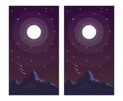 Night background for smartphone, beautiful sky in the night vector