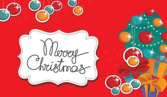 Merry christmas and happy new year greeting card banner template. Use for poster, website, cover, flyer. vector