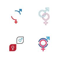 male and female Gender Sign Symbol Icon Vector Illustration