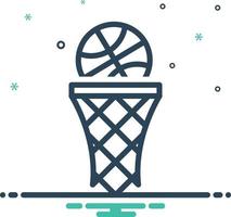 Vector mix icon for basketball