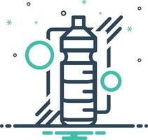 Vector mix icon for water bottle