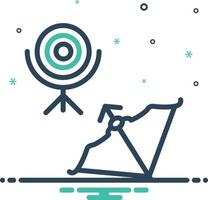 Vector mix icon for archery