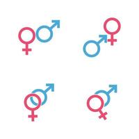 male and female Gender Sign Symbol Icon Vector Illustration