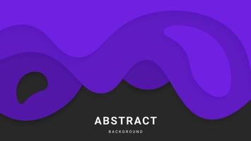 Abstract Dynamic Purple Waves Shapes In Black Background vector