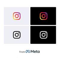 Metaverse all apps icons logos , instagram vector