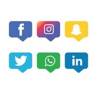 tecnología de iconos planos de redes sociales, red. venta de cara sonriente de grupo de fondo. compartir, me gusta, ilustración vectorial twitter, youtube, whatsapp, snapchat, facebook, instagram, tiktok, tok vector