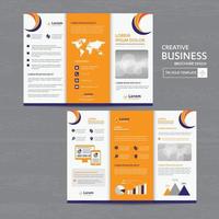 Tri fold Brochure Mock up Background abstract business Leaflet Flyer vector design presentation layout a4 size