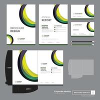 Corporate Business Design Folder Template for digital technology company. Element of stationery, annual report community friends presentation business, working promotion vector