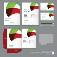 Corporate Business Design Folder Template for digital technology company. Element of stationery, annual report community friends presentation business, working promotion vector