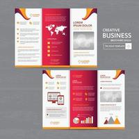folleto tríptico simulacro de fondo resumen negocio folleto flyer diseño vectorial diseño de presentación tamaño a4 vector