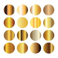 Gold Gradient set collection Shin Luxury Bright vector