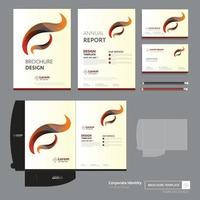 Corporate Business Design Folder Template for digital technology company. Element of stationery, annual report community friends presentation business, working promotion vector