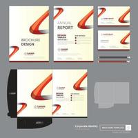 Corporate Business Design Folder Template for digital technology company. Element of stationery, annual report community friends presentation business, working promotion vector