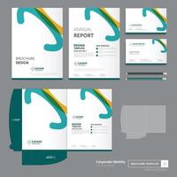 Corporate Business Design Folder Template for digital technology company. Element of stationery, annual report community friends presentation business, working promotion vector