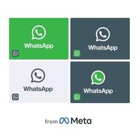 Metaverse whatsapp apps icons logos, meta apps vector