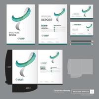 Corporate Business Design Folder Template for digital technology company. Element of stationery, annual report community friends presentation business, working promotion vector