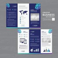 Tri fold Brochure Mock up Background abstract business Leaflet Flyer vector design presentation layout a4 size