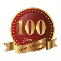 100th anniversary Anniversary Celebrating text company business background with numbers. Vector celebration anniversary event template dark gold red color shield