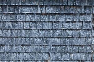 Cedar Shingles during a cold Winter Day photo