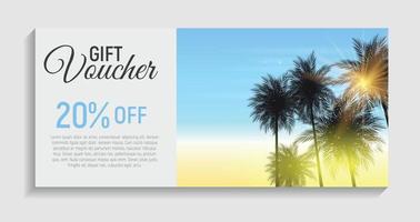 Gift Voucher Template Background. Vector Iillustration