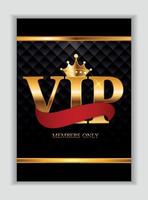 Abstract Luxury VIP Members Only Invitation Background Vector Illustration