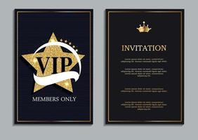 Abstract Luxury VIP Members Only Invitation Background Vector Illustration