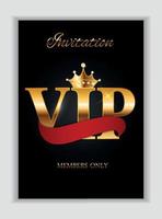 Abstract Luxury VIP Members Only Invitation Background Vector Illustration