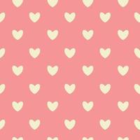 Happy Valentines Day Seamless Pattern Background with Heart. Vector Illustration