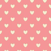 Happy Valentines Day Seamless Pattern Background with Heart. Vector Illustration