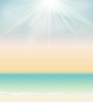 Summer Time Sea and Sky Vector Background Illustration