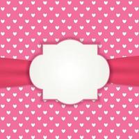 Heart Background with Frame Vector Illustration