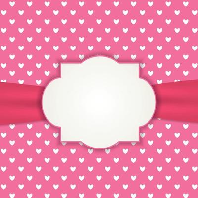 Heart Background with Frame Vector Illustration