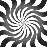 Black and White Abstract Psychedelic Art Background. Vector Illustration.