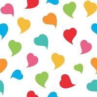 Happy Valentines Day Seamless Pattern Background with Heart. Vector Illustration