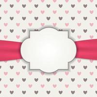 Heart Background with Frame Vector Illustration