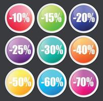 Sale Label Set Vector Illustration