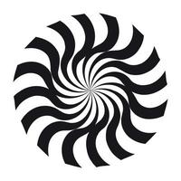 Black and White Abstract Psychedelic Art Background. Vector Illustration.