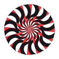 Black and White Abstract Psychedelic Art Background. Vector Illustration.