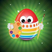 Beautiful Easter Egg Background Vector Illustration