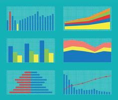 Set of Graphs and Charts. Data and Statistic, Informative Infographics. Vector Illustration.