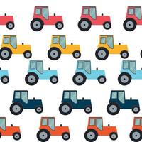 Ilustración de vector de fondo de patrones sin fisuras de tractor ftat