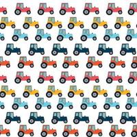 Ftat Tractor Seamless Pattern Background Vector Illustration